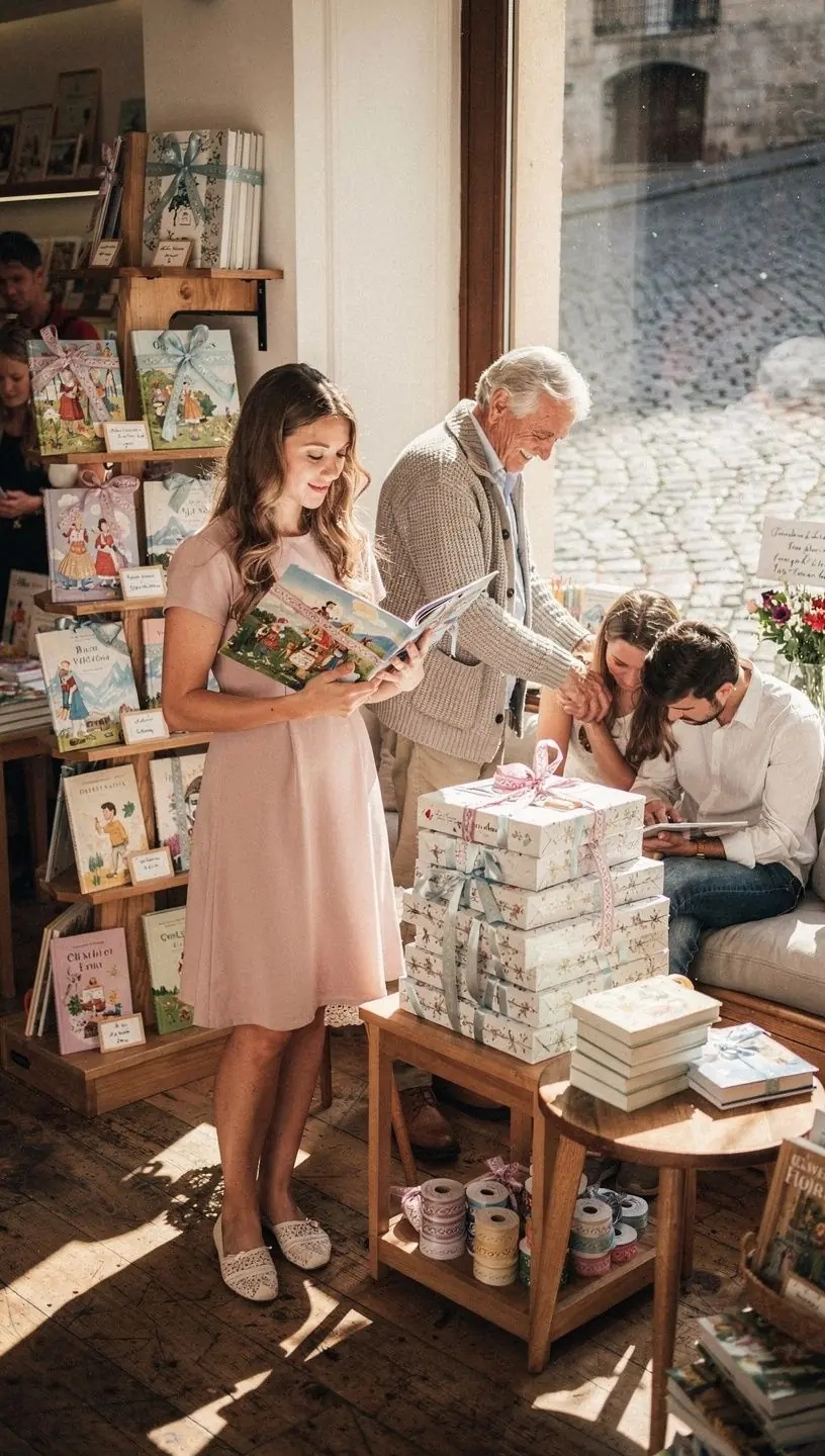Eine Sammlung von festlich gestalteten Buchcovern, die verschiedene Anlässe wie Geburtstage und Hochzeiten feiern.